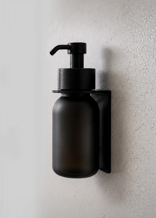 Glasflasche schwarz